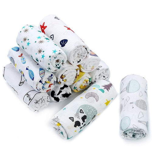 100% Cotton Baby Wrap Soft Newborn Blankets