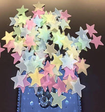 Load image into Gallery viewer, 100 pcs Glow in the Dark Luminous Star Stickers