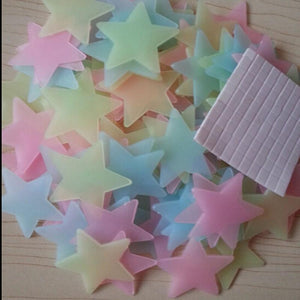 100 pcs Glow in the Dark Luminous Star Stickers