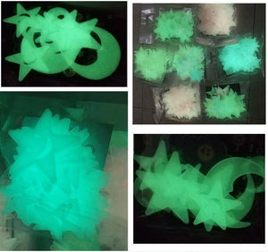 100 pcs Glow in the Dark Luminous Star Stickers