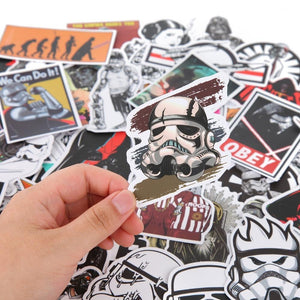 100 Pieces Star Wars PVC Waterproof Fun Stickers