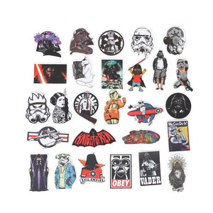 100 Pieces Star Wars PVC Waterproof Fun Stickers