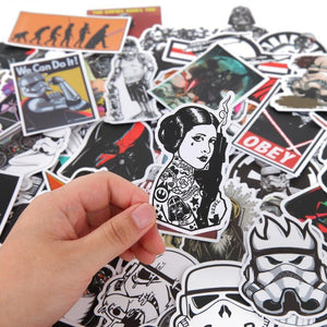 100 Pieces Star Wars PVC Waterproof Fun Stickers