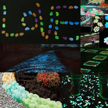 Load image into Gallery viewer, 100Pcs Glow In The Dark Garden Pebbles