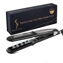 Load image into Gallery viewer, 2 in 1 Steam Hair Straightener and Curler Flat Iron With Vapor Ceramic Tourmaline