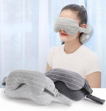 Load image into Gallery viewer, 2 in 1 Travel Neck Pillow &amp; Eye Mask