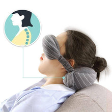 Load image into Gallery viewer, 2 in 1 Travel Neck Pillow &amp; Eye Mask