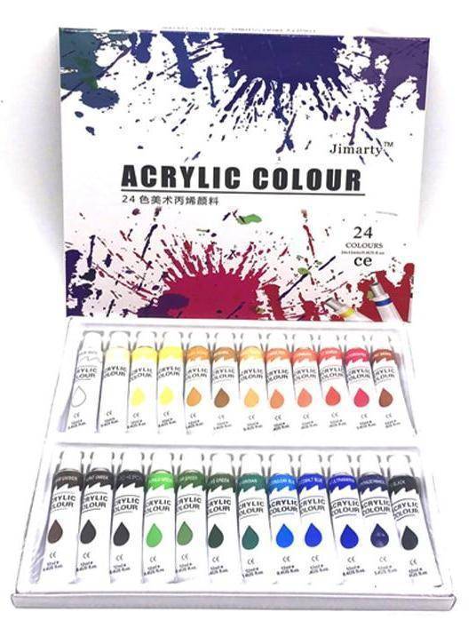24Colors 12ML /Tube Acrylic Paints set