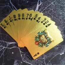 Load image into Gallery viewer, 24K GOLD-PLATED PLAYING CARDS WITH CASE