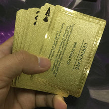 Load image into Gallery viewer, 24K GOLD-PLATED PLAYING CARDS WITH CASE