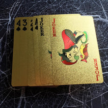 Load image into Gallery viewer, 24K GOLD-PLATED PLAYING CARDS WITH CASE