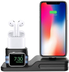 3-IN-1 Charging Dock for Iphone, Apple Watch & Earpods