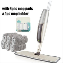 Load image into Gallery viewer, 360 Degree Spray Floor Mop with Reusable Microfiber Pads