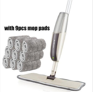 360 Degree Spray Floor Mop with Reusable Microfiber Pads