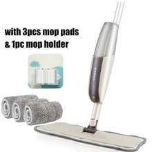 Load image into Gallery viewer, 360 Degree Spray Floor Mop with Reusable Microfiber Pads