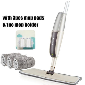 360 Degree Spray Floor Mop with Reusable Microfiber Pads