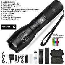 Load image into Gallery viewer, 5 Switch Modes Waterproof LED Flashlight