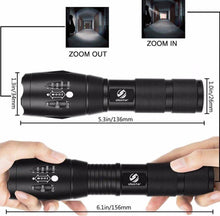 Load image into Gallery viewer, 5 Switch Modes Waterproof LED Flashlight