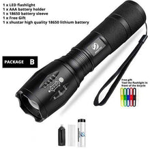 Load image into Gallery viewer, 5 Switch Modes Waterproof LED Flashlight