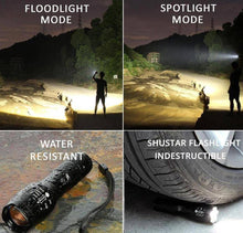 Load image into Gallery viewer, 5 Switch Modes Waterproof LED Flashlight