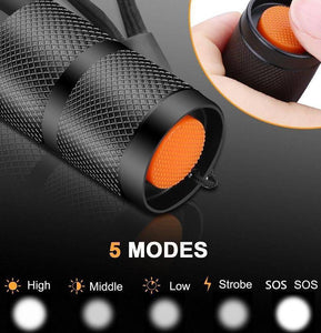 5 Switch Modes Waterproof LED Flashlight