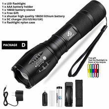 Load image into Gallery viewer, 5 Switch Modes Waterproof LED Flashlight