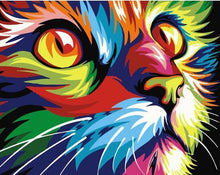 Load image into Gallery viewer, Abstract Cat DIY Painting By Number Kit