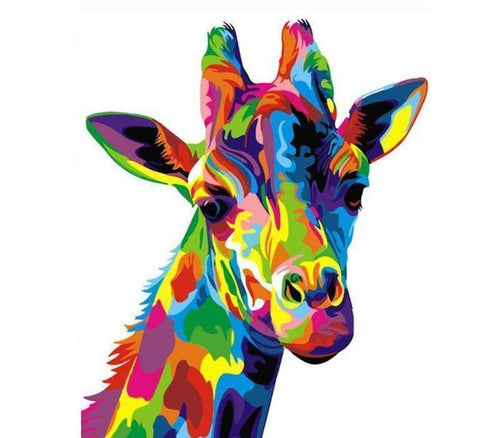 Abstract Giraffe Head DIY Painting By Number Kit