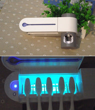 Load image into Gallery viewer, Anti-bacteria UV Light Toothbrush Sterilizer &amp; Automatic Toothpaste Dispenser