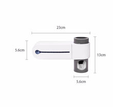 Load image into Gallery viewer, Anti-bacteria UV Light Toothbrush Sterilizer &amp; Automatic Toothpaste Dispenser