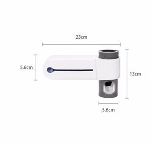 Anti-bacteria UV Light Toothbrush Sterilizer & Automatic Toothpaste Dispenser