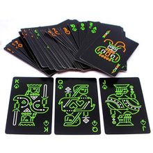 Load image into Gallery viewer, Black Luminous Fluorescent Glow in the Dark Playing Cards