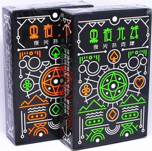 Black Luminous Fluorescent Glow in the Dark Playing Cards