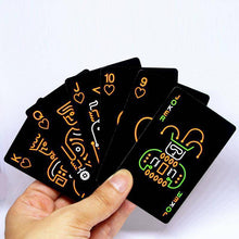 Load image into Gallery viewer, Black Luminous Fluorescent Glow in the Dark Playing Cards