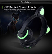 Load image into Gallery viewer, Bluetooth Cat Ear Headphones