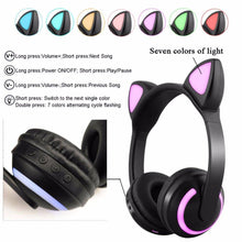 Load image into Gallery viewer, Bluetooth Cat Ear Headphones