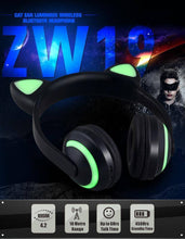 Load image into Gallery viewer, Bluetooth Cat Ear Headphones