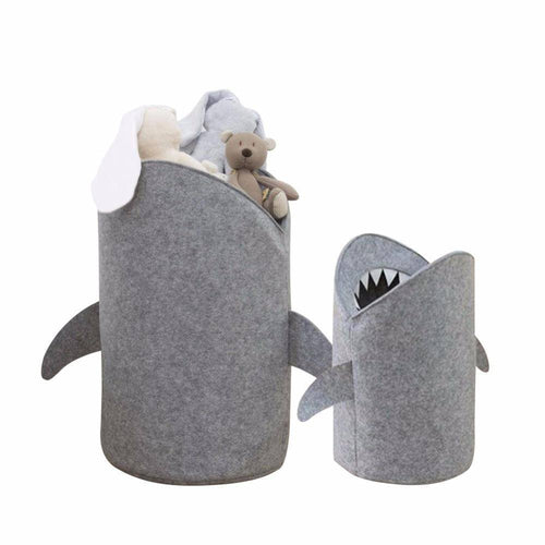 Cartoon Shark Wool Laundry Basket