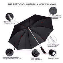 Load image into Gallery viewer, Chargeable LED Light saber Light Up Umbrella
