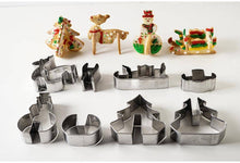Load image into Gallery viewer, Christmas 3D Stainless Steel Cookie Cutter Set