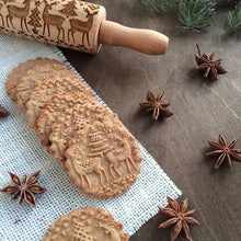 Load image into Gallery viewer, Christmas Embossing Rolling Pin