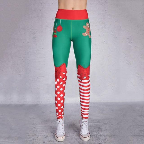 Christmas Theme Print Leggings