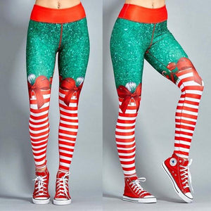 Christmas Theme Print Leggings