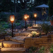 Load image into Gallery viewer, Dancing Christmas Flame LED Solar Path Torch Light
