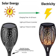 Load image into Gallery viewer, Dancing Christmas Flame LED Solar Path Torch Light