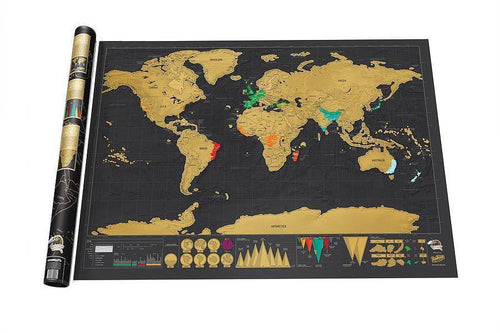 Deluxe Black Scratch Off World Map