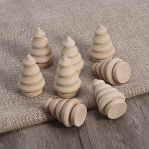 DIY 10pcs Wooden Christmas Tree