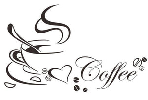 DIY Coffee Cup Love Vinyl Removable Wall Sticker