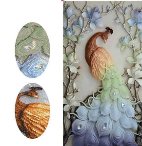 DIY Full Diamond Embroidery Peacock