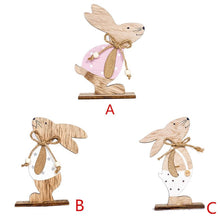 Load image into Gallery viewer, Easter Wooden Rabbit Decorations